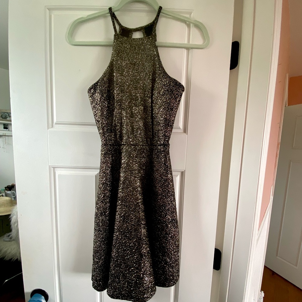 sparkly skater dress